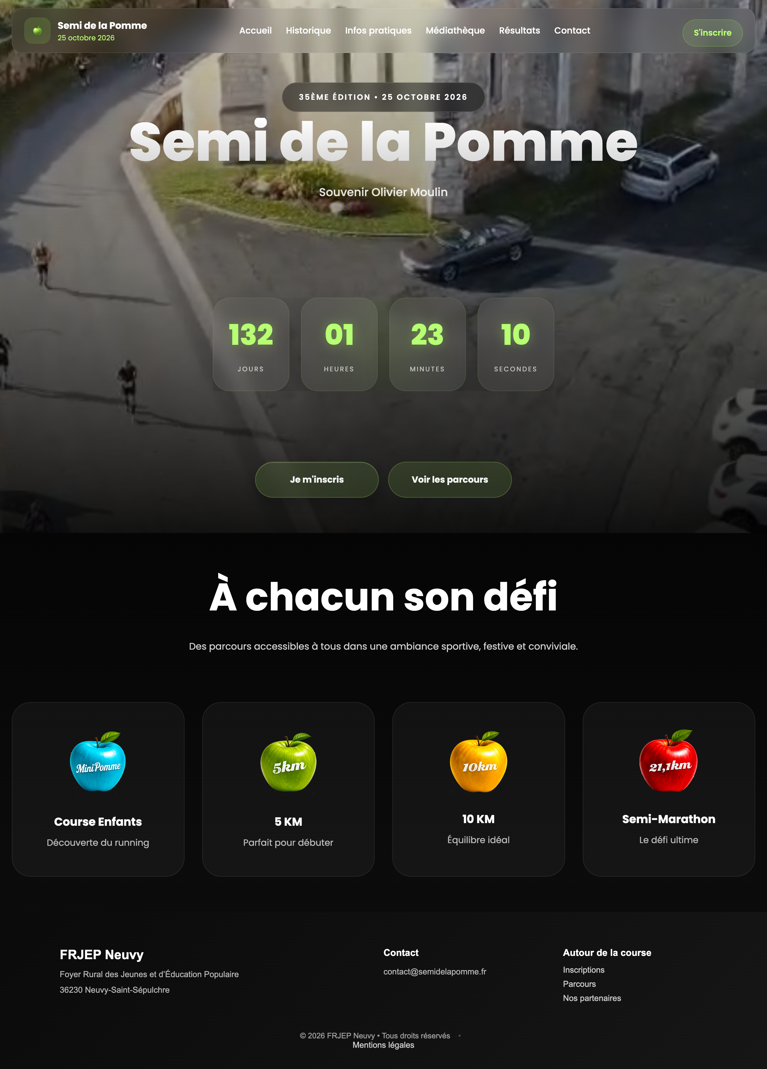 Page d'accueil complète